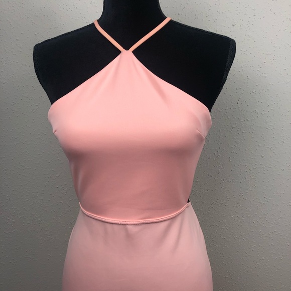 NWT coral strappy cut out back sexy party dress - Picture 3 of 8